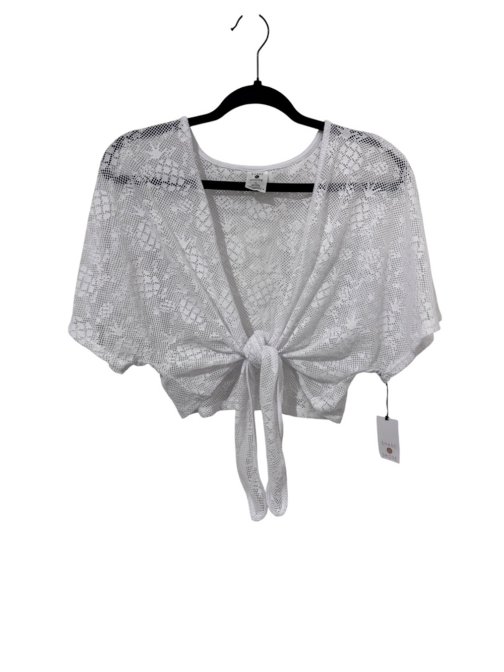 Shade & Shore - White Crochet / Lace Tie-Front Cover Up. NWT, XL